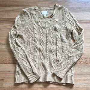 Forever 21 Tan cable knit sweater